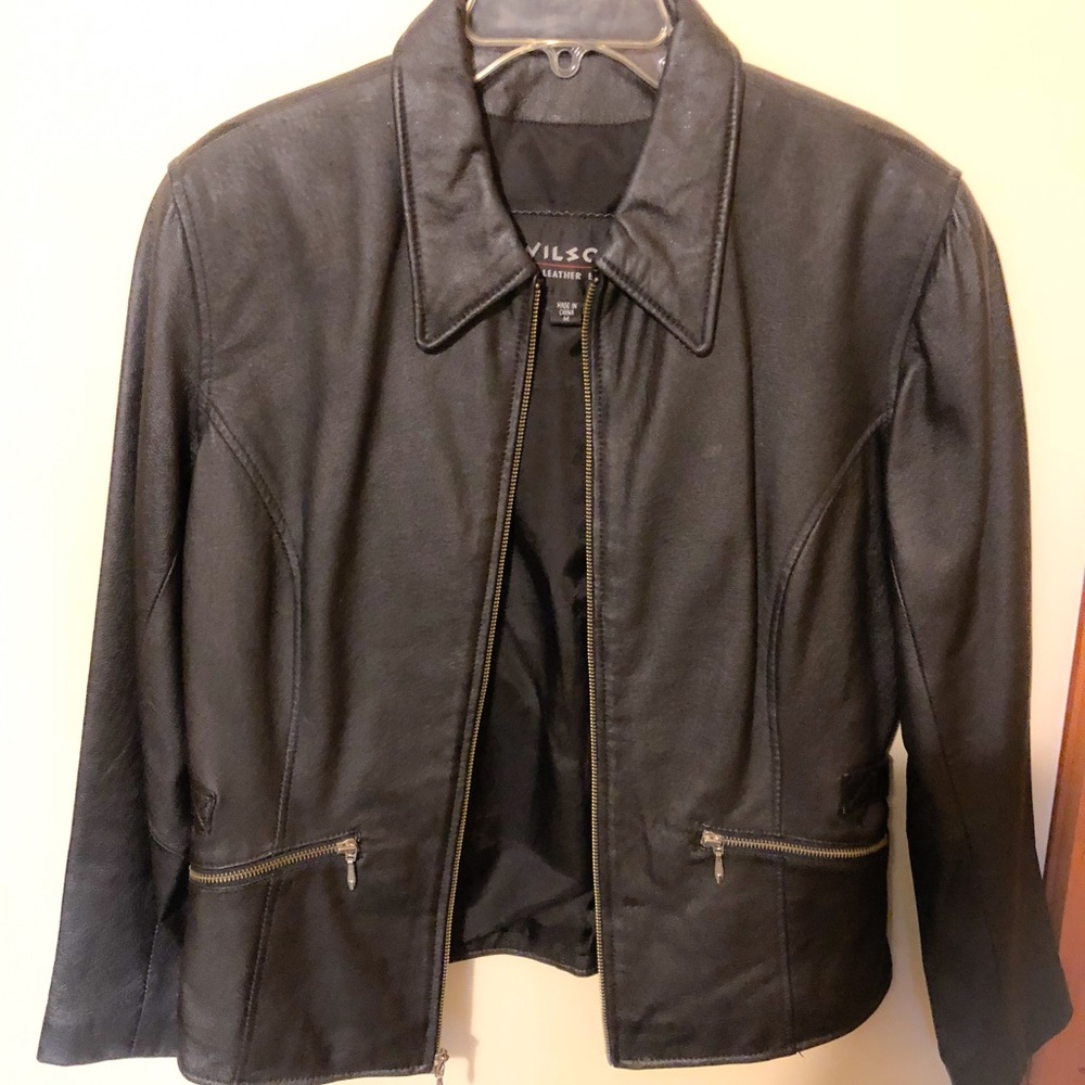 Vintage Ladies Black Wilsons Leather Jacket